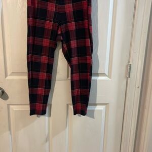 Torrid Red and Black Plaid Leggings